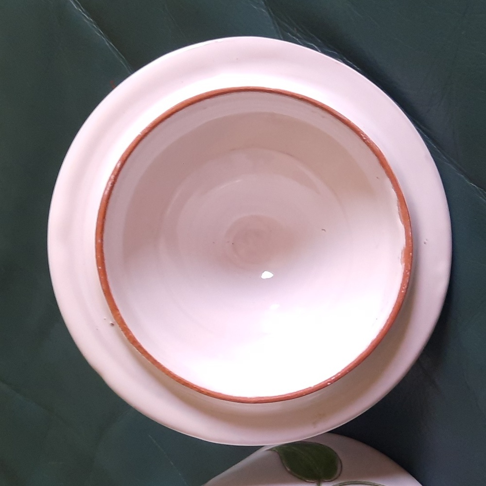 LAST CHANCE Handmade Glazed Lidded bowl/jar/canister numbered and made in Italy - Picture 5 of 6